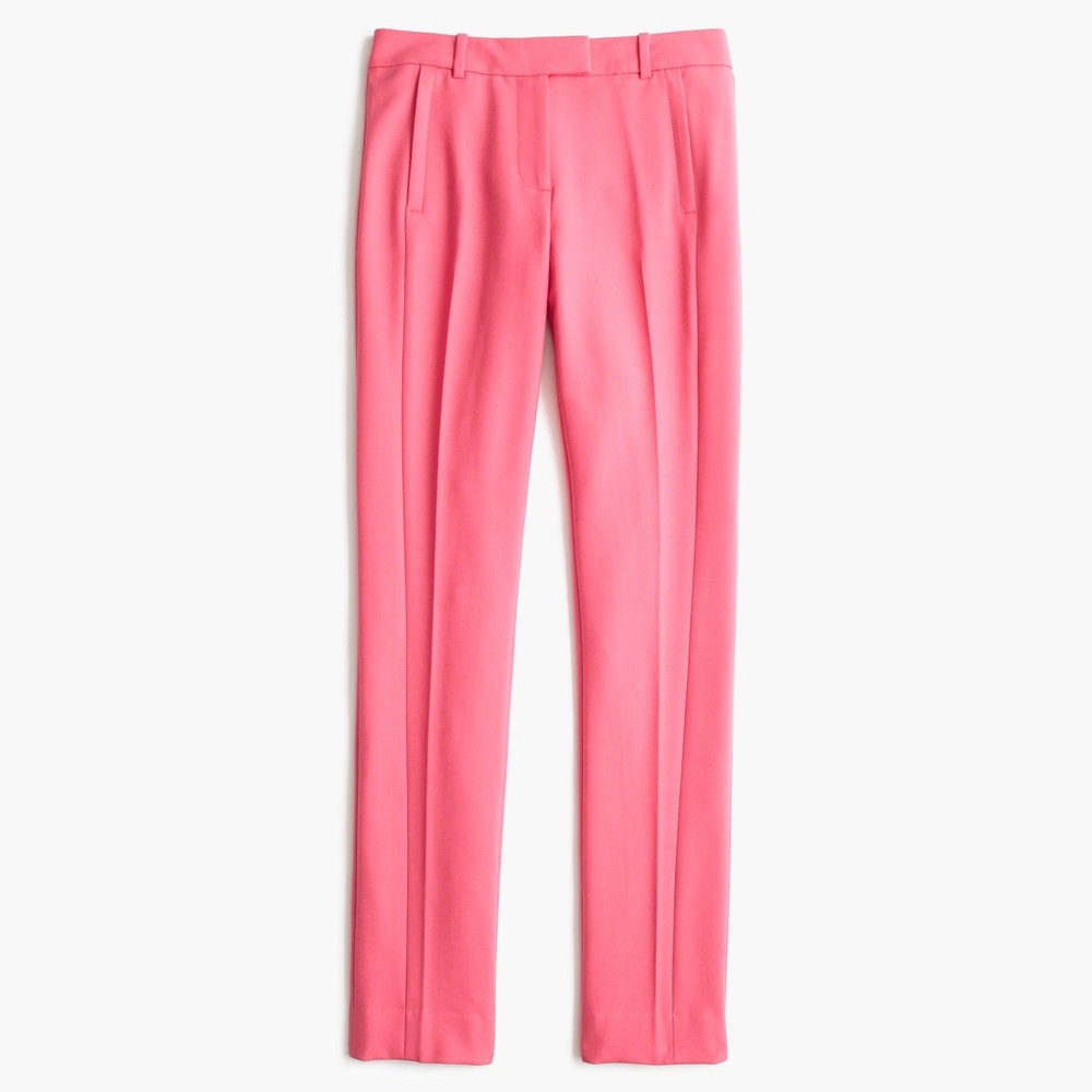 Jcrew Maddie pant in Bi-Stretch wool Pink Sorbet